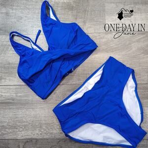 CharmLeaks Lace Up Back Bikini Swimsuit Size S